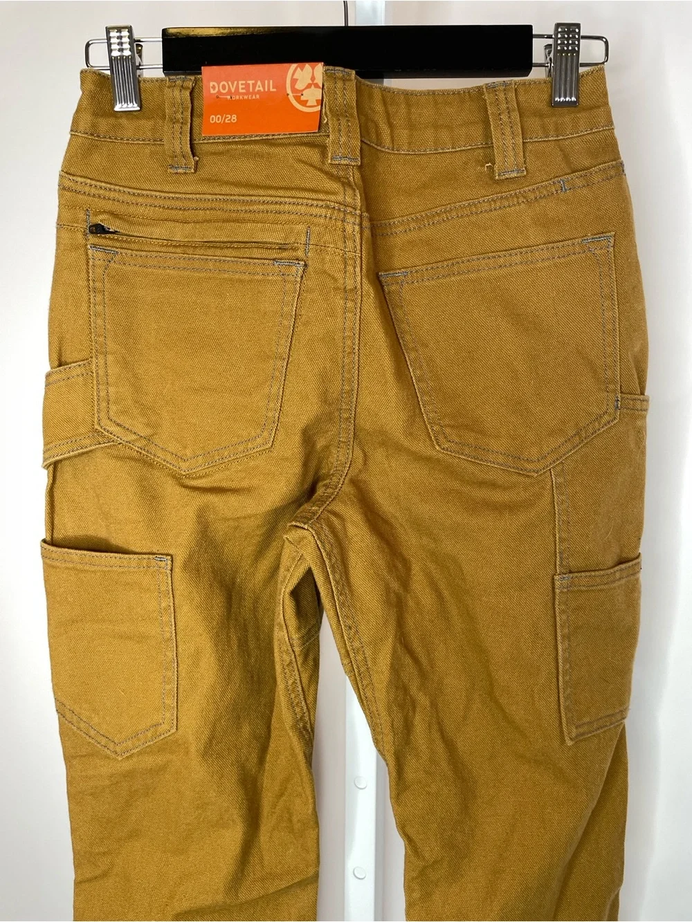 Dovetail Workwear | Britt Utility Pants Saddle Brown Tan Canvas Size 00 28 NWT - Picture 8 of 12